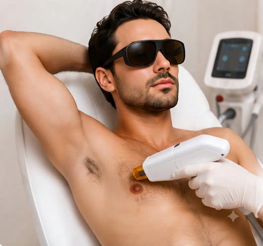 Man Laser-försäljningssida Kampanj LuxyBelle Clinic